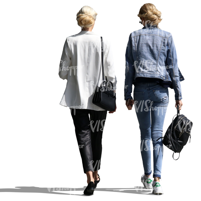 two women walking