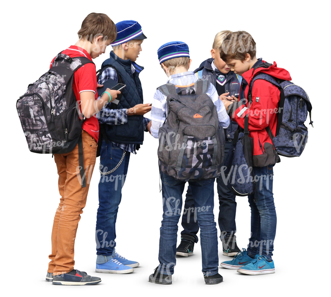 group of young schoolboys standing together