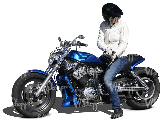 woman riding a motorcycle