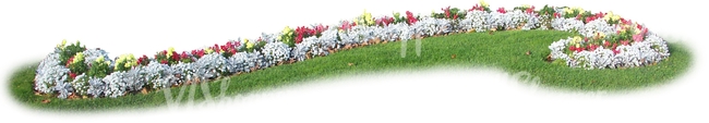 S-shaped flowerbed