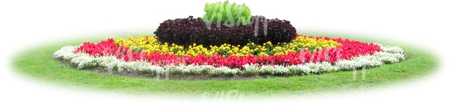 round layered flowerbed