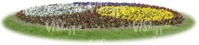 cut out round flowerbed