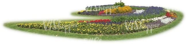 cut out large flowerbed