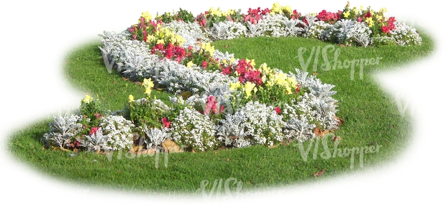 S-shaped flowerbed 