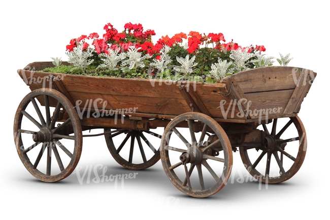 cut out flowerbed in an old carriage - VIShopper