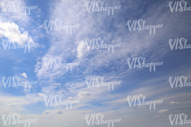 blue sky with many thin clouds