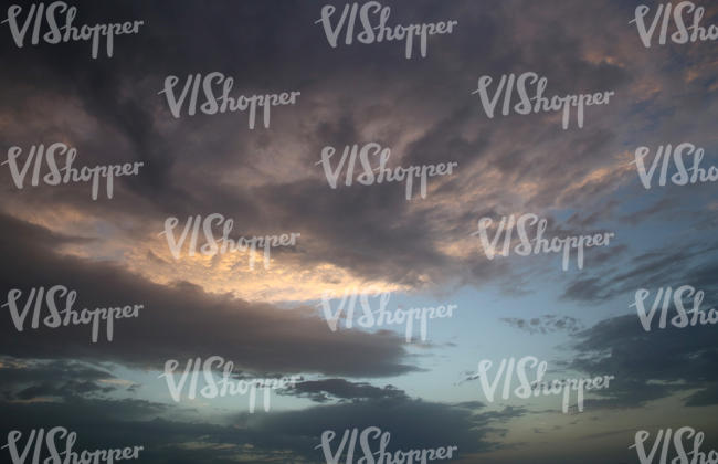 dark and cloudy evening sky