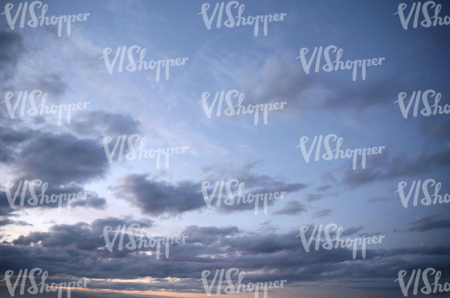 evening sky with dark blue clouds