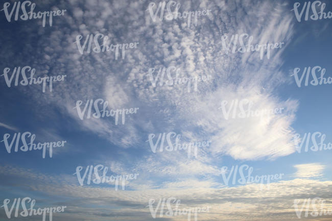 afternoon sky with thin cirrus clouds