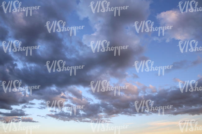 evening sky with some deep blue clouds