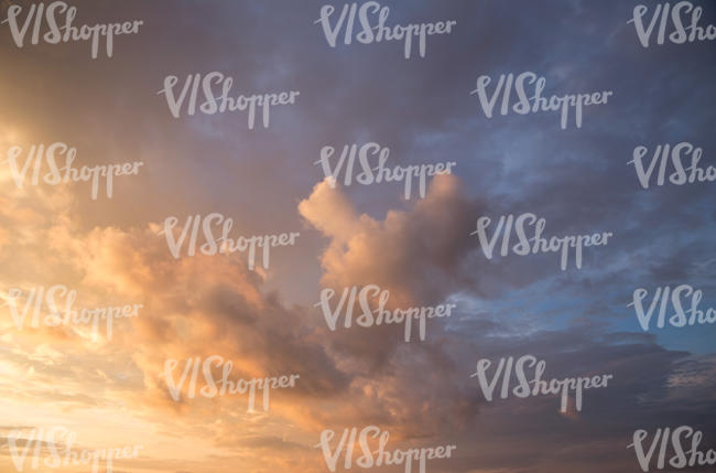 evening sky with pink clouds