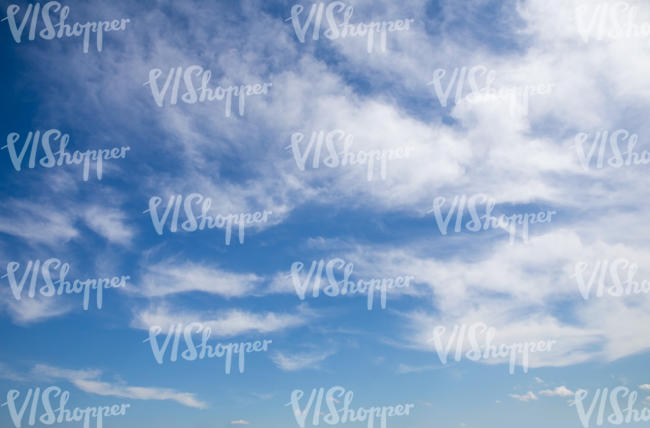 deep blue daytime sky with clouds