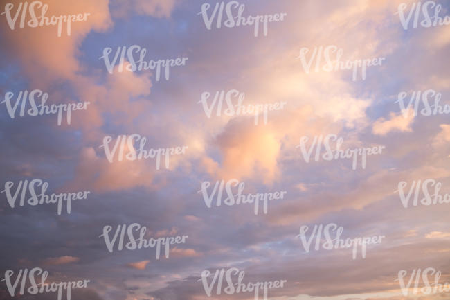 evening sky with light pink clouds