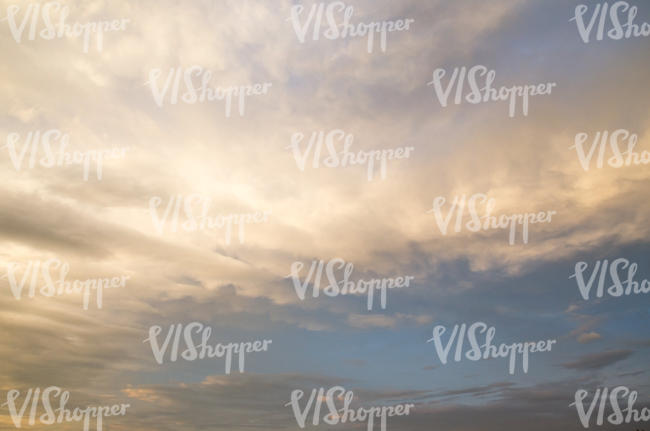 evening sky with golden clouds