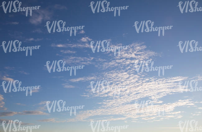 evening sky with glowing clouds