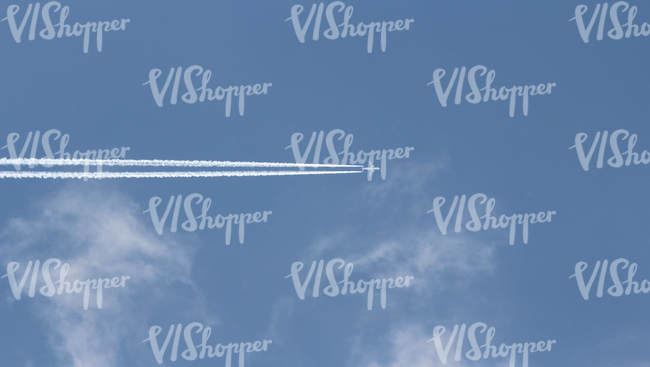 blue sky with a plane