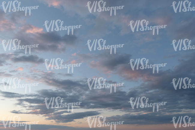 pink evening sky with clouds