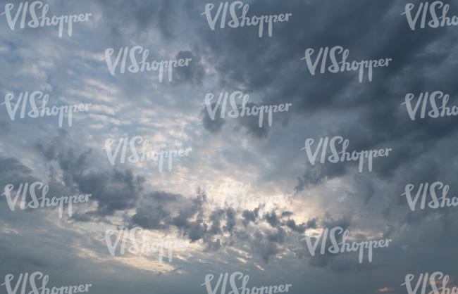 evening sky with dark clouds