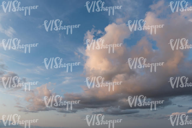 evening sky with pinkish clouds