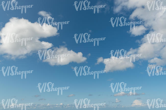 deep blue sky with some clouds