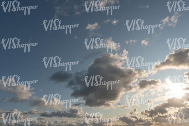 daytime sky with backlit clouds