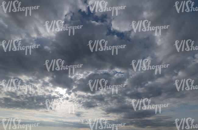 sky covered with grey stratus clouds