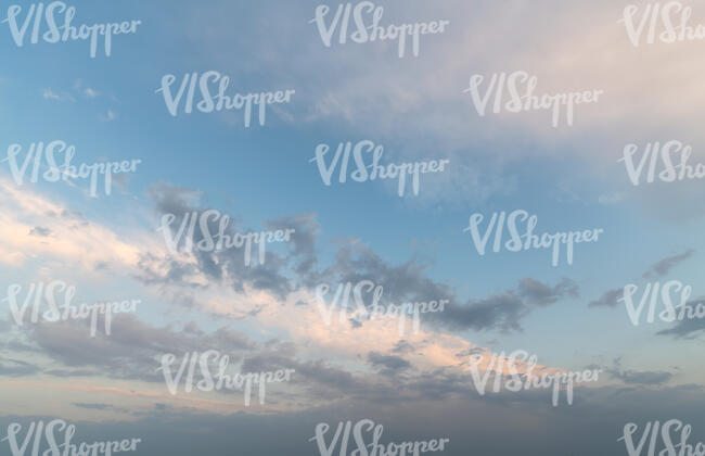 sky with pastel colour clouds