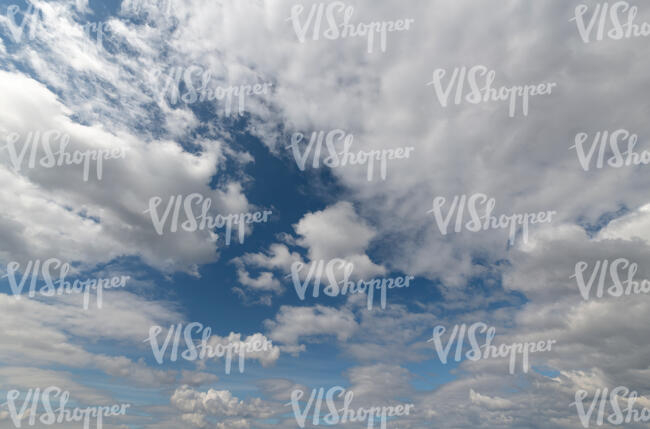 sky with many white clouds