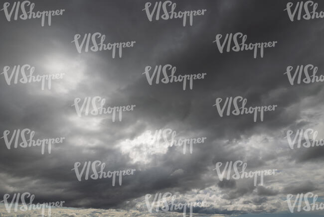 dark grey cloudy sky