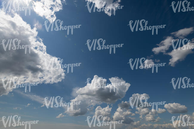 sky with classical white clouds
