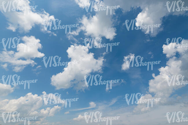 daytime sky with man small white clouds
