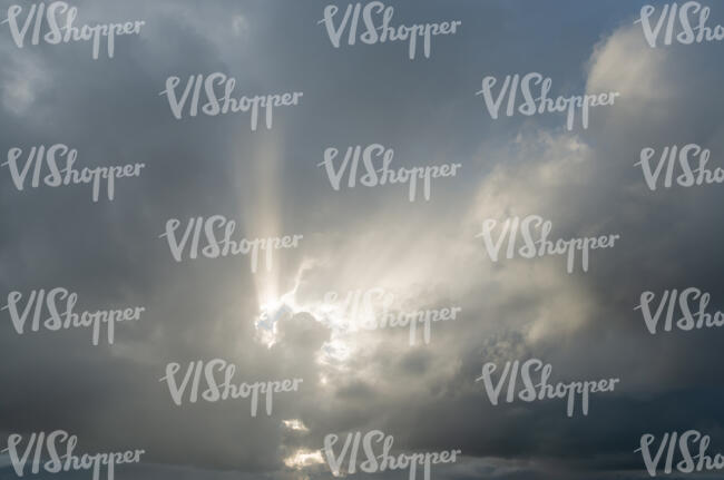 sky with dark cloud and gods rays