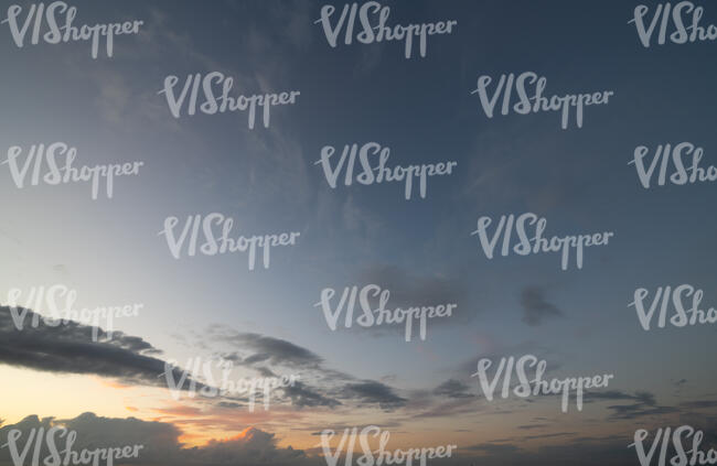 sunset with few clouds