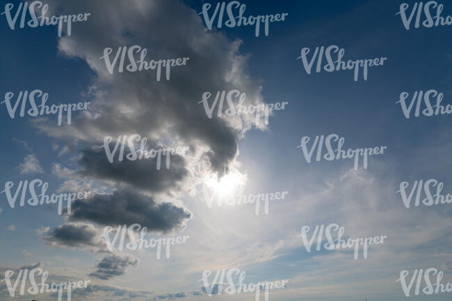 sky with sun and backlit cloud