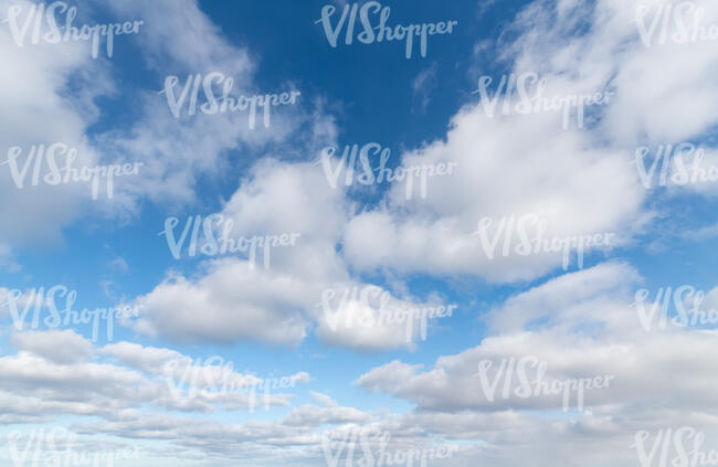sky with many white clouds