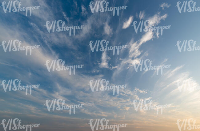 sunset with thin clouds