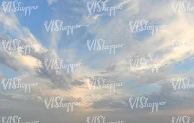 sky with some clouds and yellow colours