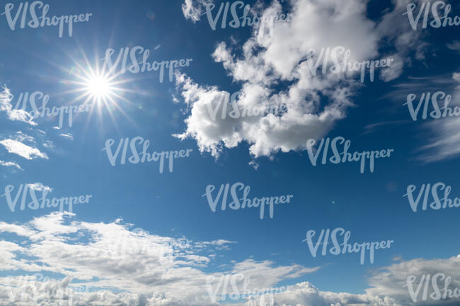 daytime sky with clear and bright sun