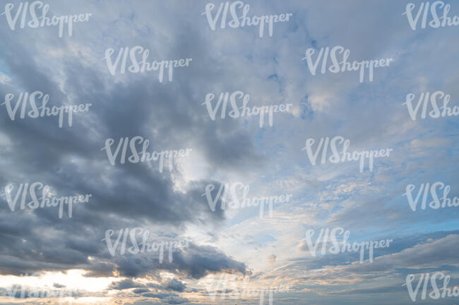 evening sky with darker clouds