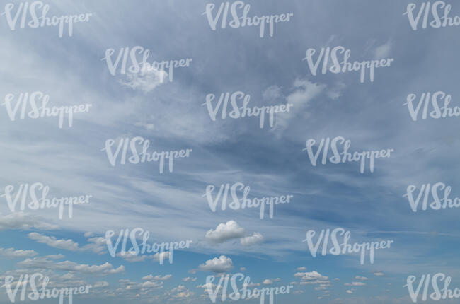 sky covered with thin clouds