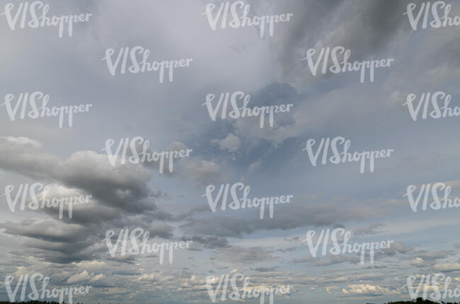 sky covered with thin clouds