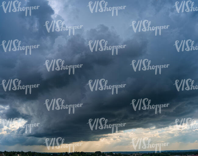 evening sky with thunder clouds