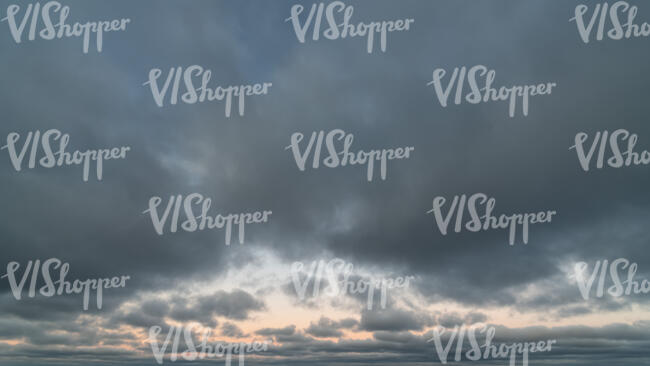 evening sky with dark grey clouds