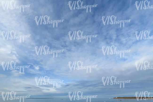 sky with thin layer of clouds