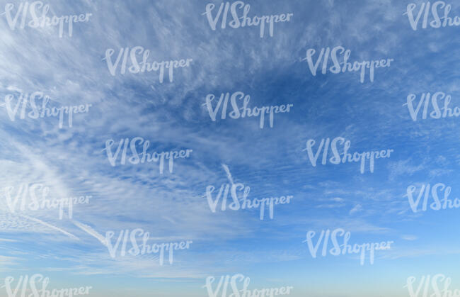 blue sky with cirrus clouds