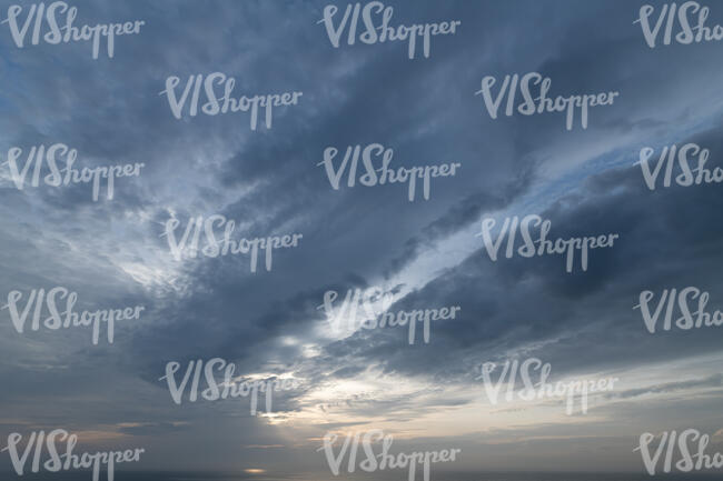 evening sky with dark status clouds