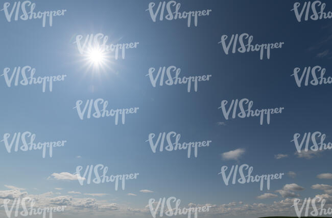 bright sky with sun shining