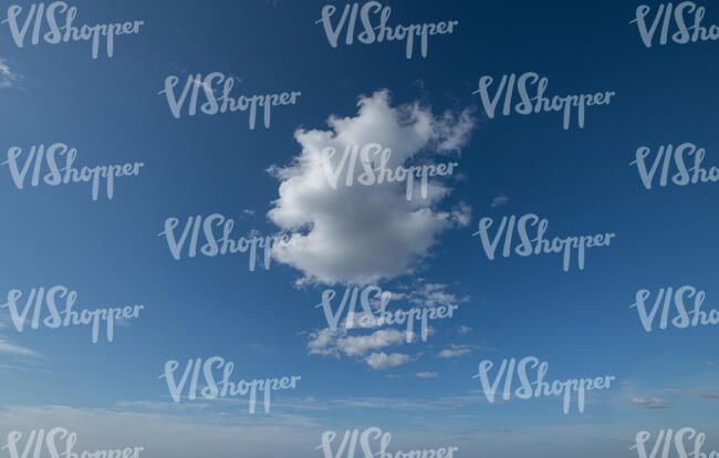 blue sky with one white cloud