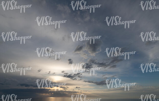 sunset with thin clouds
