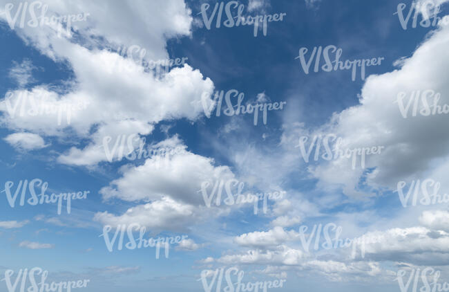 regular blue sky with white clouds